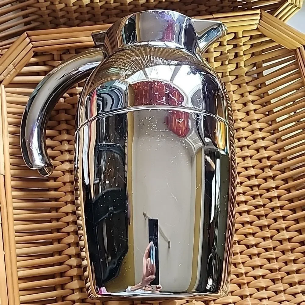Vintage 90's Thermal Vaccuum Carafe Oggi Senator Stainless for Milk Water Coffee